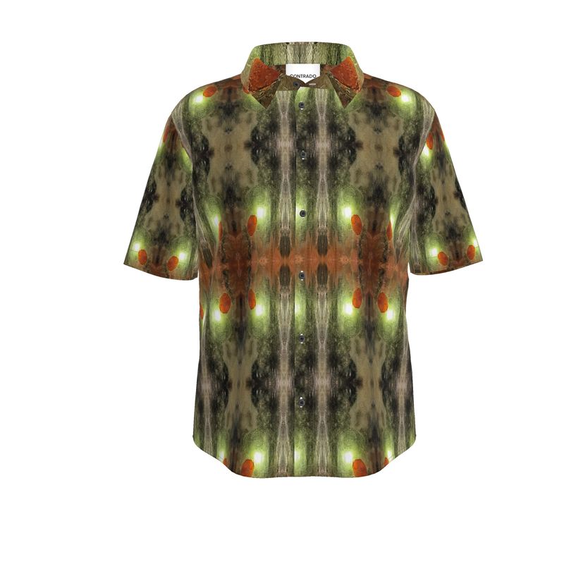 Mens Short Sleeve Shirt: Muscovite with Pyrope Garnet, North Carolina