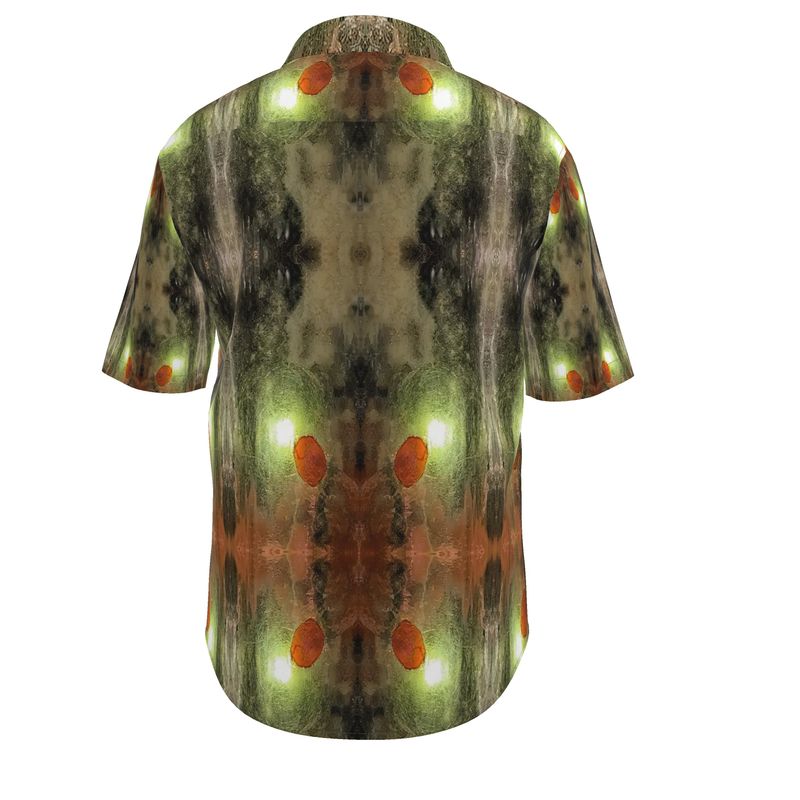 Mens Short Sleeve Shirt: Muscovite with Pyrope Garnet, North Carolina