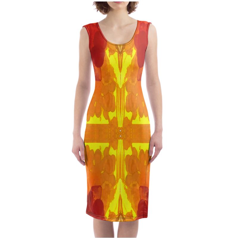 Bodycon Dress: Mimetite on Wulfenite, Francisco Mine, Mexico, EX Wrights Rockshop, Original Color