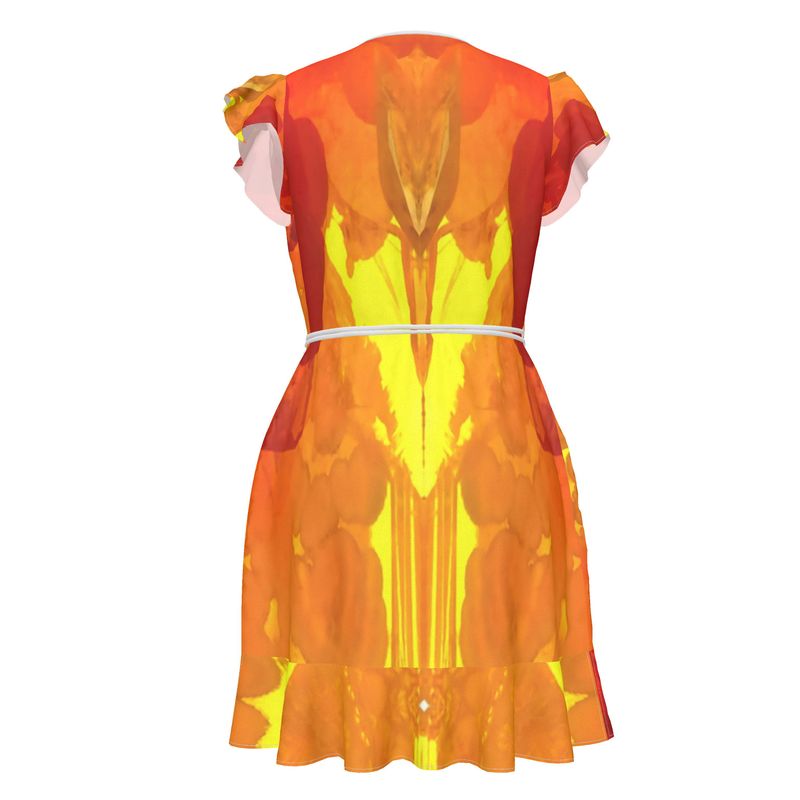 Tea Dress: Skater Dress: Mimetite on Wulfenite, Francisco Mine, Mexico, EX Wrights Rockshop, Original Color