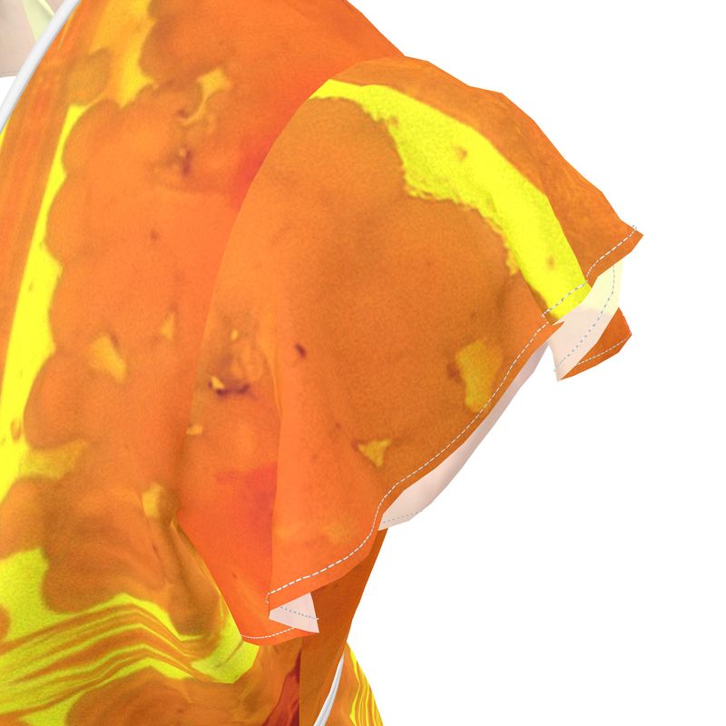 Tea Dress: Mimetite on Wulfenite, San Francisco Mine, Mexico