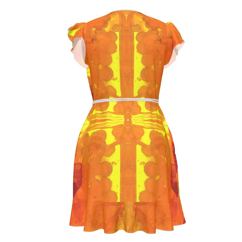 Tea Dress: Mimetite on Wulfenite, San Francisco Mine, Mexico