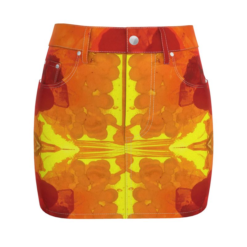 Denim Skirt: Mimetite on Wulfenite, San Francisco Mine, Mexico