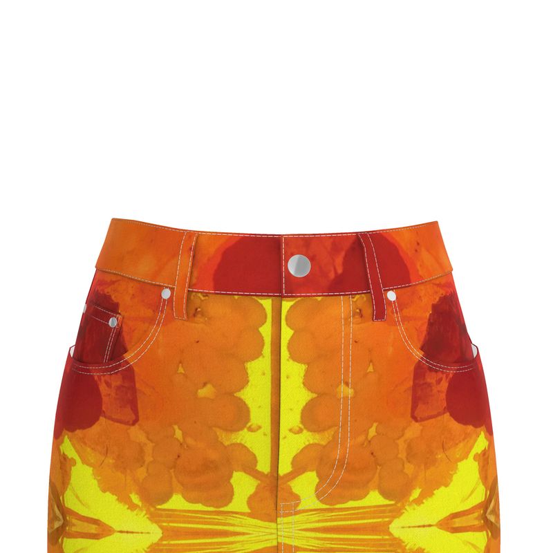 Denim Skirt: Mimetite on Wulfenite, San Francisco Mine, Mexico