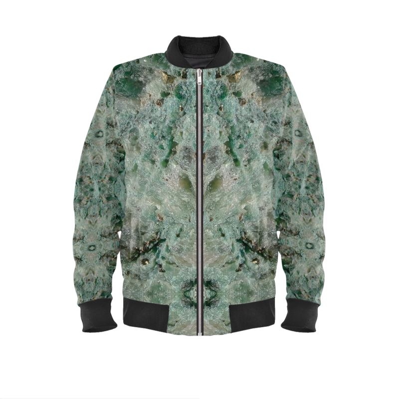 Mens Bomber Jacket: Fuschite with pyrite, Australia
