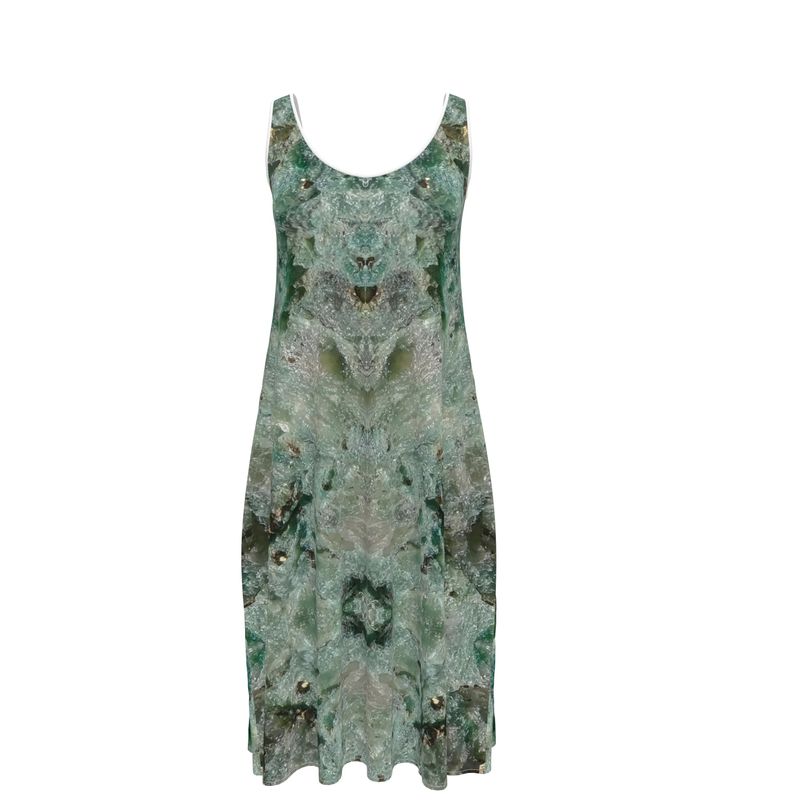 Sleeveless Midi Dress: Fuschite with pyrite, Australia