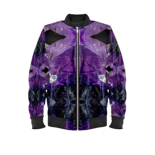 Mens Bomber Jacket: Fluorite, with Sphalerite, Elmwood, Tennessee, Original Color
