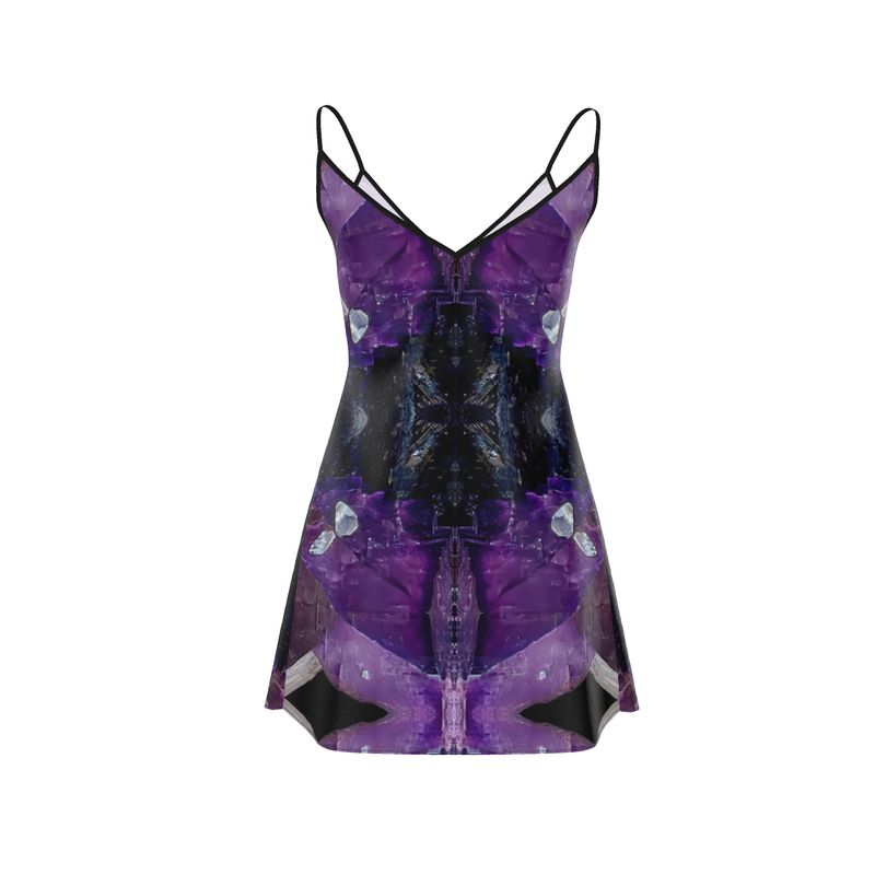 Mini Slip Dress: Fluorite, with Sphalerite, Elmwood, Tennessee, Original Color