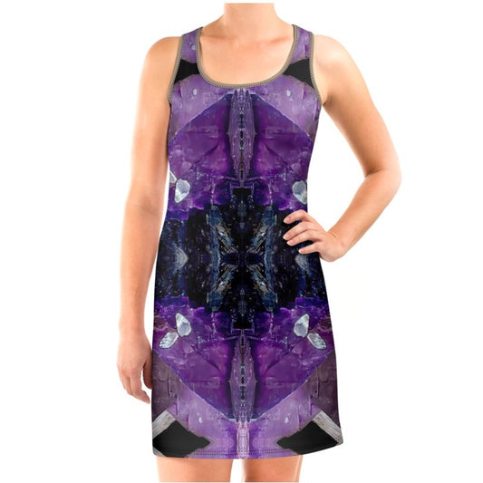 Halter Dress: Fluorite, with Sphalerite, Elmwood, Tennessee, Original Color