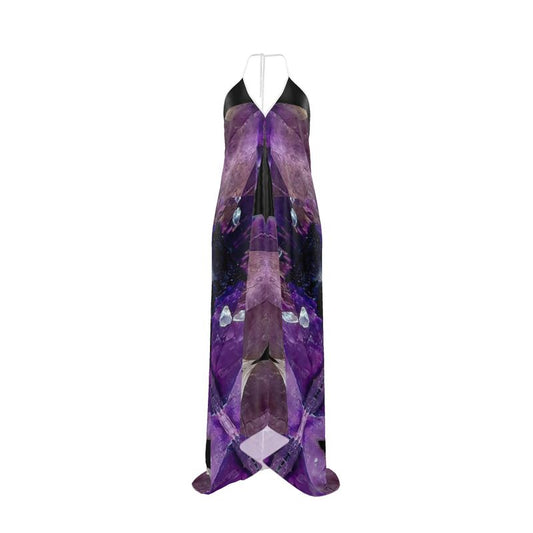 Halterneck backless dress: Fluorite, with Sphalerite, Elmwood, Tennessee, Original Color