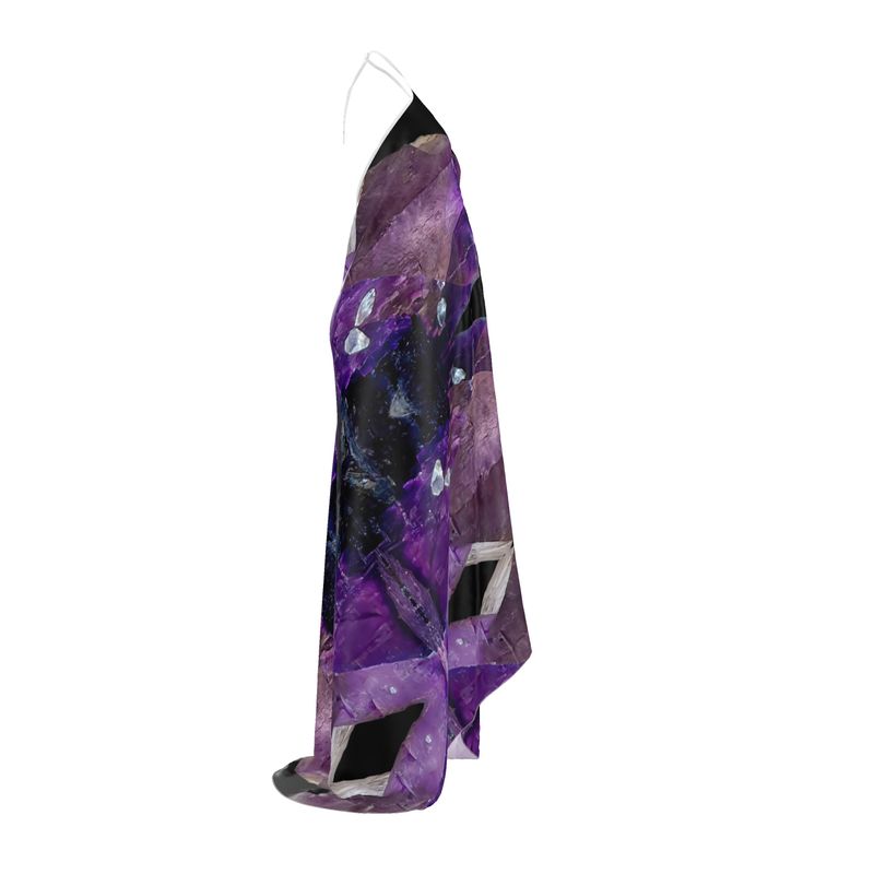 Halterneck backless dress: Fluorite, with Sphalerite, Elmwood, Tennessee, Original Color