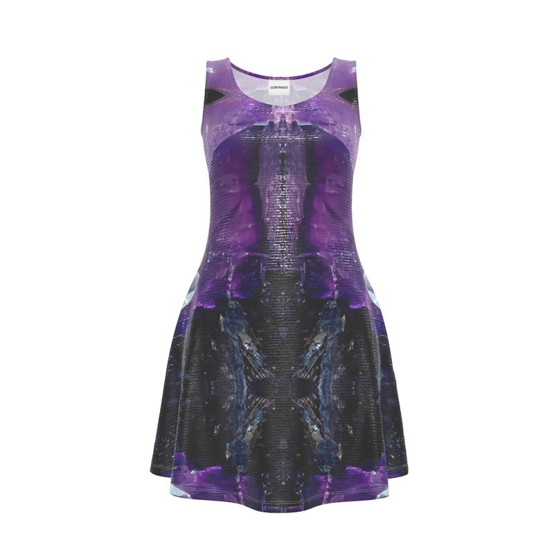Skater Dress: Fluorite, with Sphalerite, Elmwood, Tennessee, Original Color
