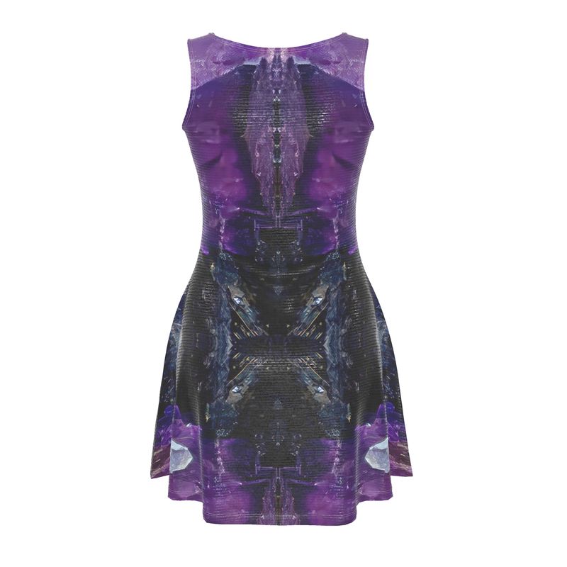Skater Dress: Fluorite, with Sphalerite, Elmwood, Tennessee, Original Color