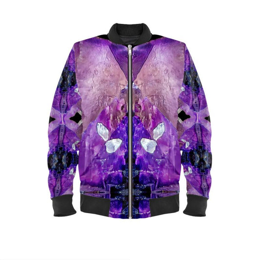 Mens Bomber Jacket: Fluorite, with Sphalerite, Elmwood, Tennessee, Original Color