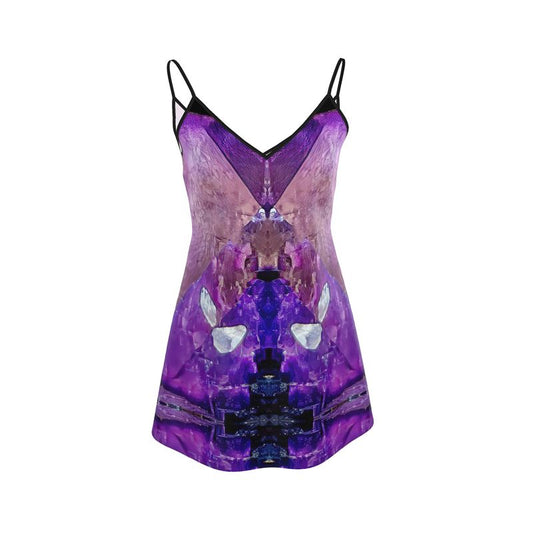 Mini Slip Dress: Fluorite, with Sphalerite, Elmwood, Tennessee, Original Color