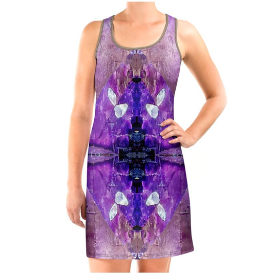 Halter Dress: Fluorite, with Sphalerite, Elmwood, Tennessee, Original Color