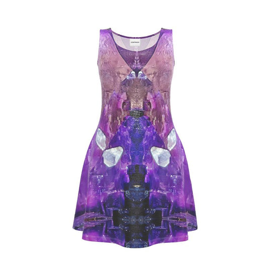 Skater Dress: Fluorite, with Sphalerite, Elmwood, Tennessee, Original Color