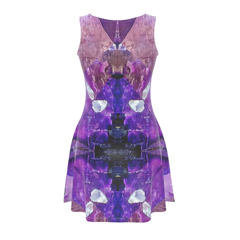 Skater Dress: Fluorite, with Sphalerite, Elmwood, Tennessee, Original Color