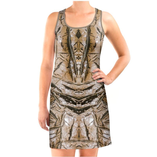Halter Dress: Goethite, on Calcite, South Africa