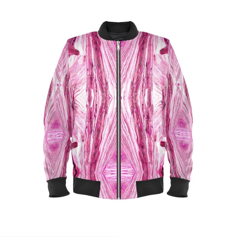 Mens Bomber Jacket: Goethite, Colorado, Colorized Pink