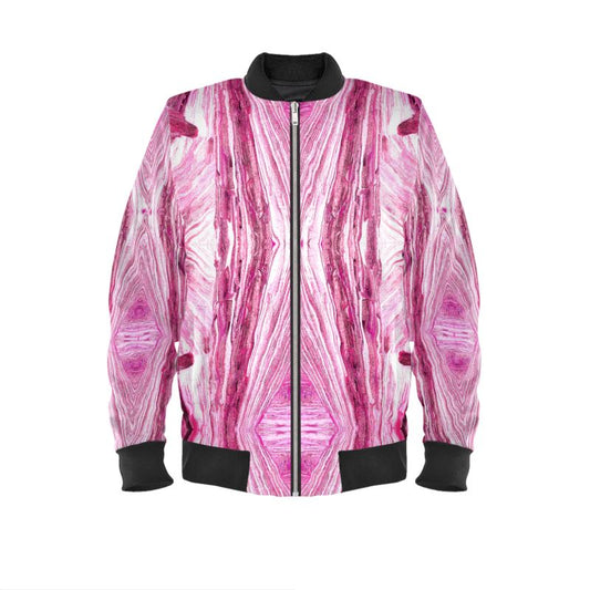 Mens Bomber Jacket: Goethite, Colorado, Colorized Pink