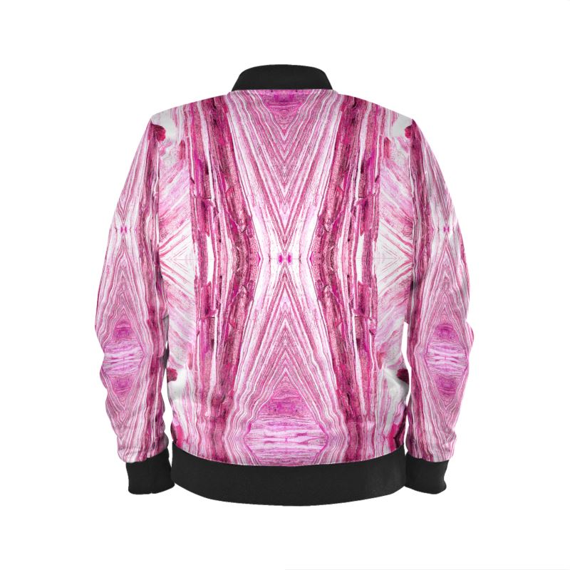 Mens Bomber Jacket: Goethite, Colorado, Colorized Pink