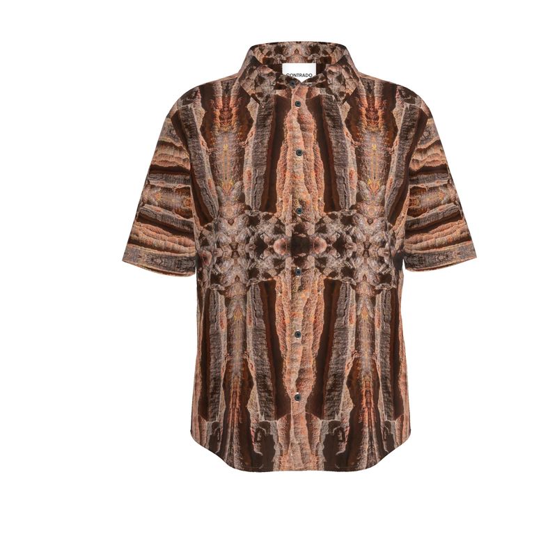 Mens Short Sleeve Shirt: Hematite Stalagmites Michigan