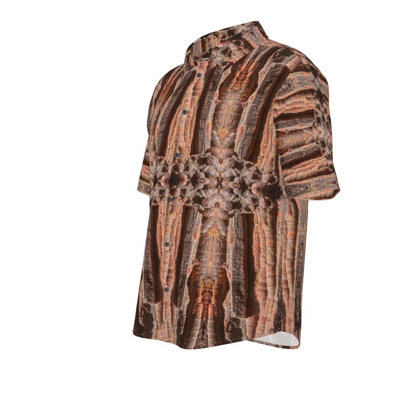 Mens Short Sleeve Shirt: Hematite Stalagmites Michigan