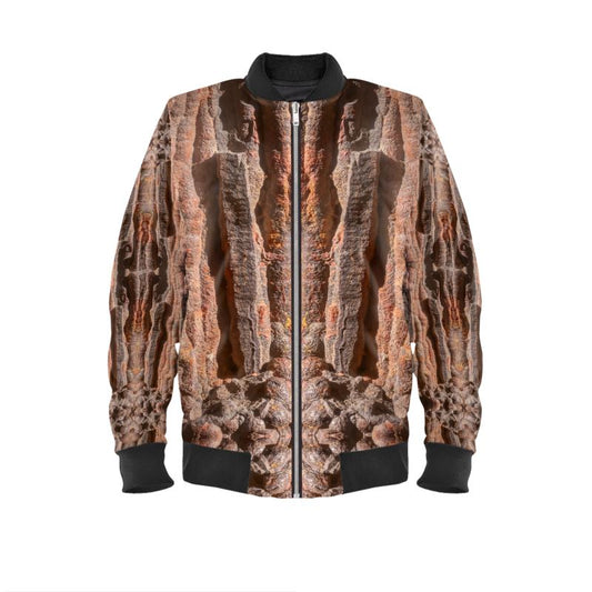 Mens Bomber Jacket: Hematite Stalagmites Michigan