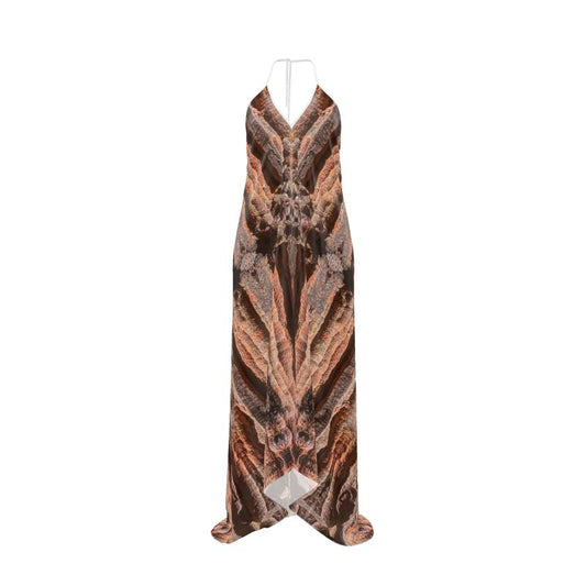 Halterneck backless dress: Hematite Stalagmites Michigan