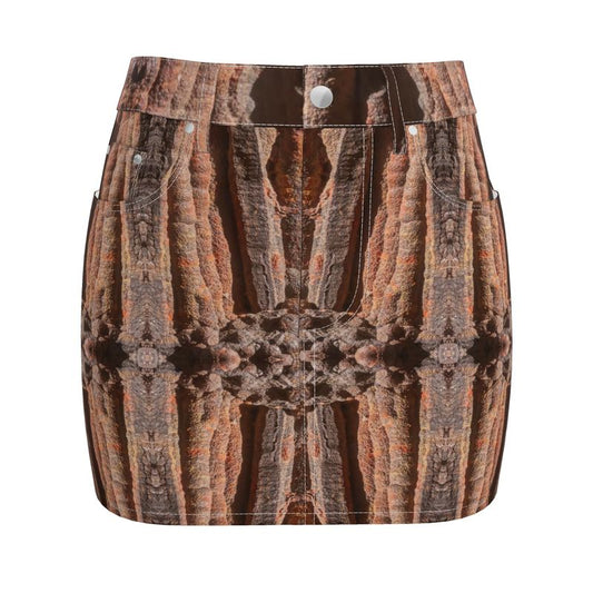 Denim Mini Skirt: Hematite Stalagmites Michigan