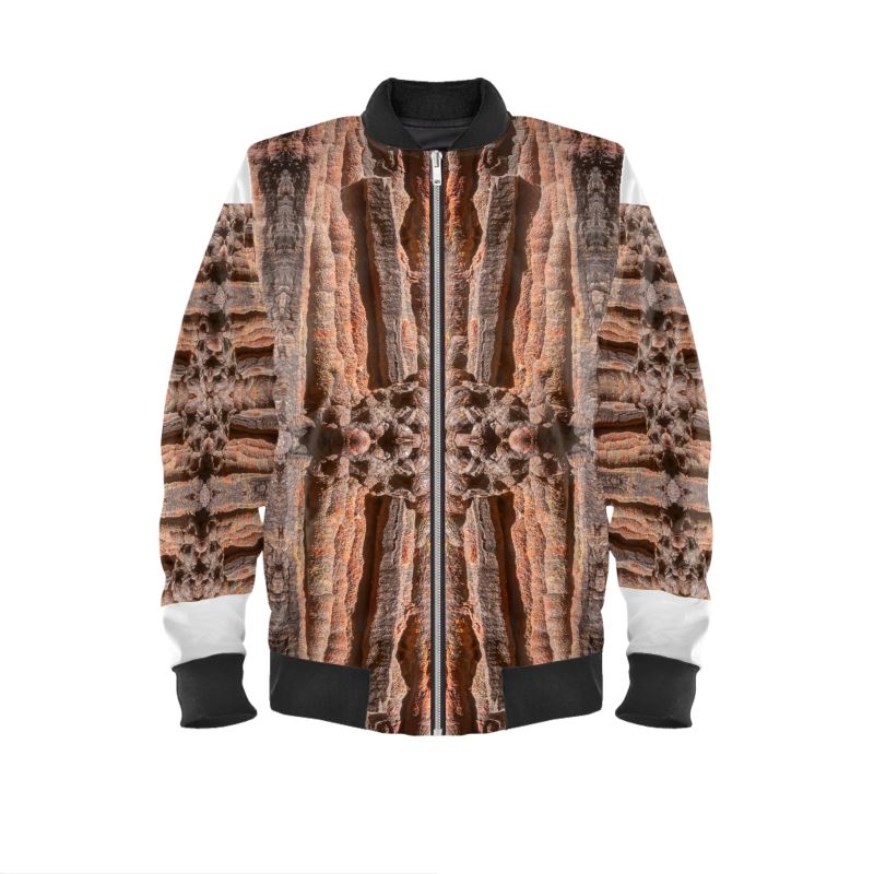 Mens Bomber Jacket: Hematite Stalagmites Michigan