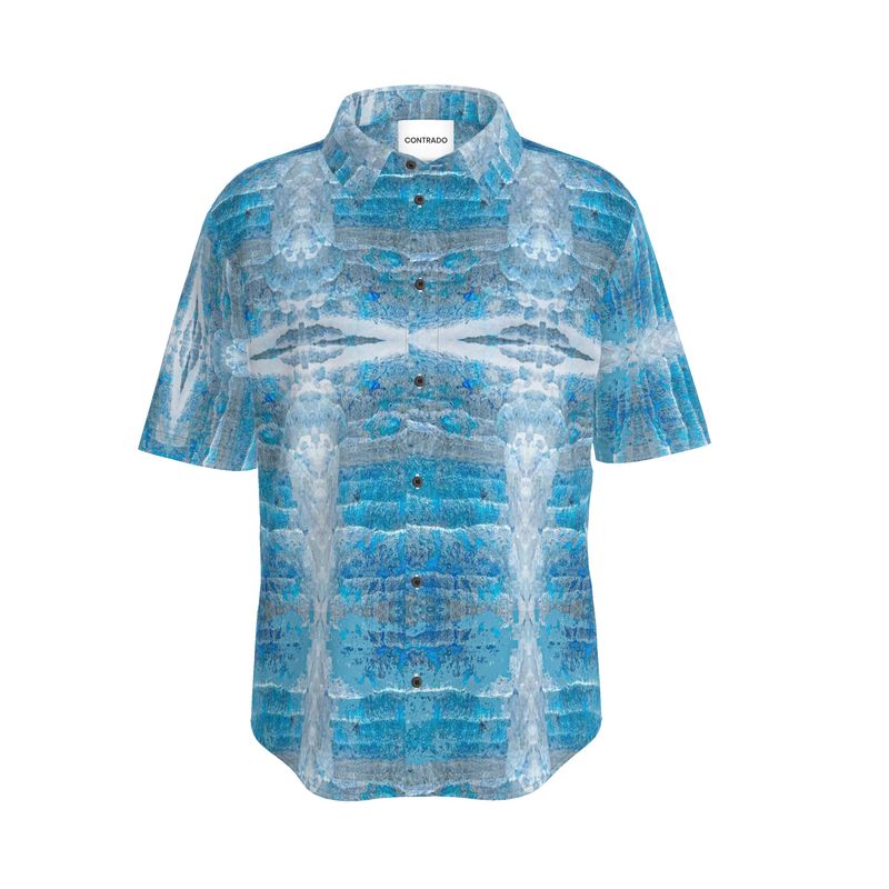 Mens Short Sleeve Shirt: Hematite Stalagmites Michigan