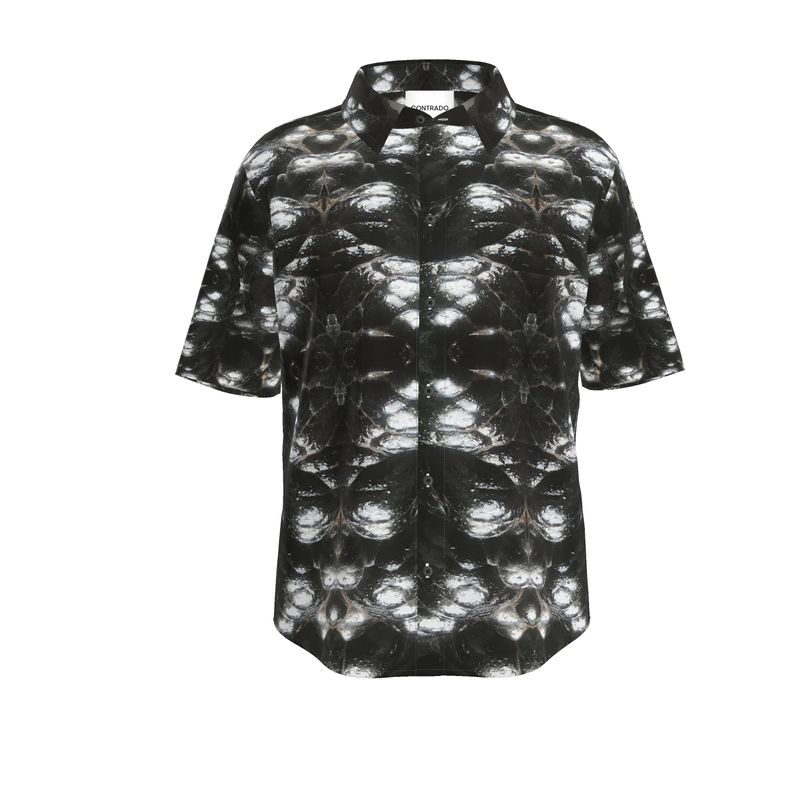 Mens Short Sleeve Shirt: Hematite, Botryoidal, Morocco