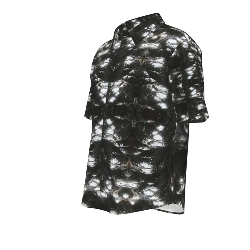 Mens Short Sleeve Shirt: Hematite, Botryoidal, Morocco