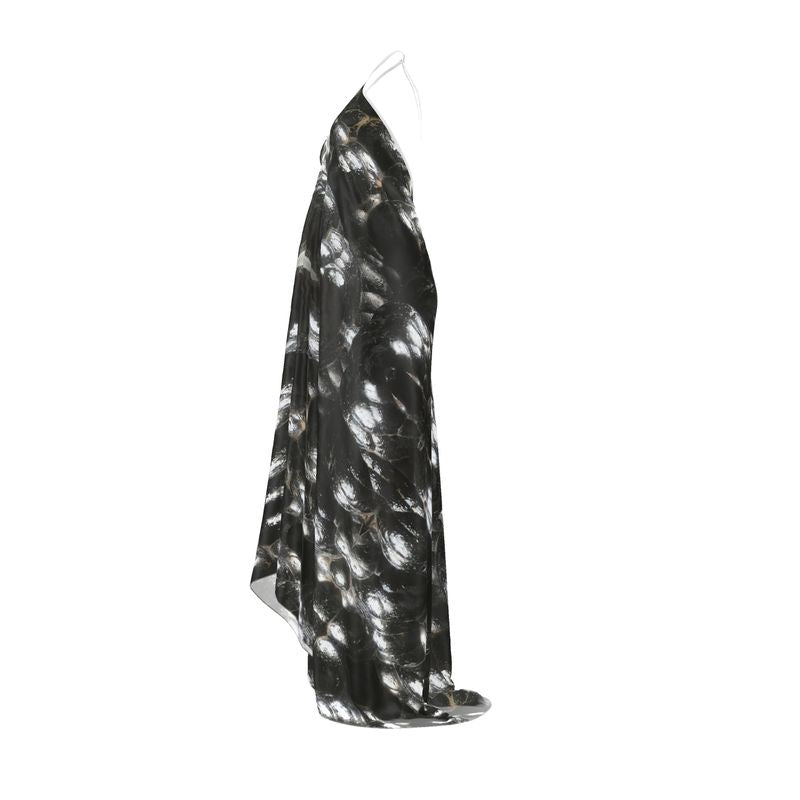 Halterneck backless dress: Hematite, Botryoidal, Morocco