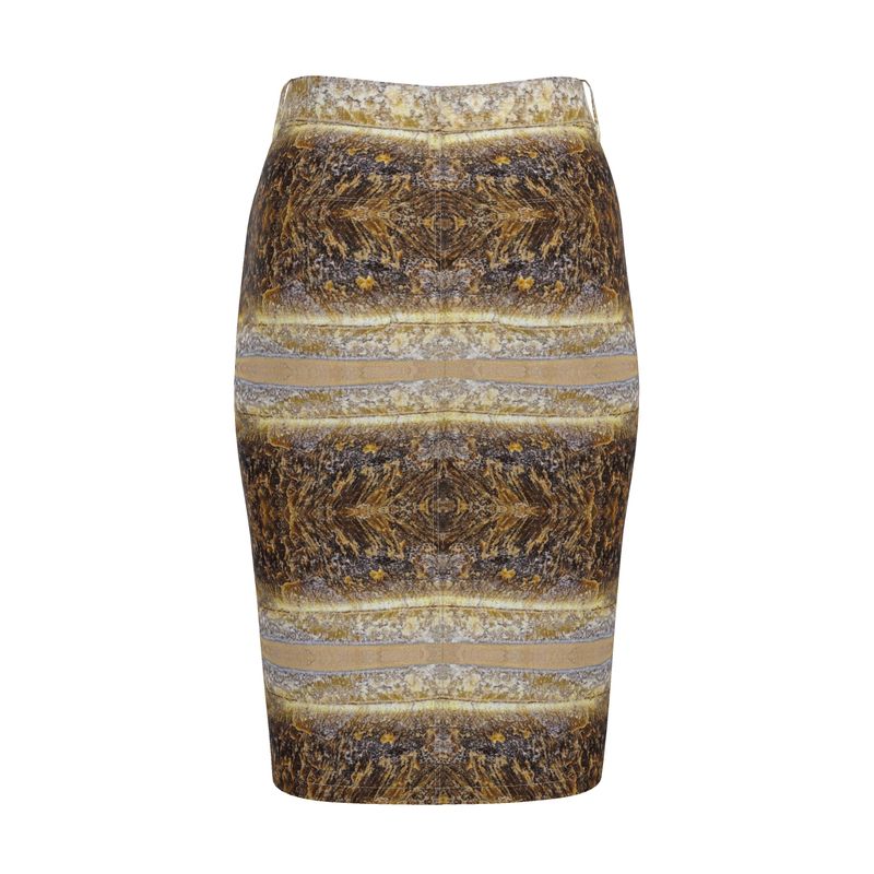 Denim Midi Skirt: Nellie Unknown Mineral Specimen