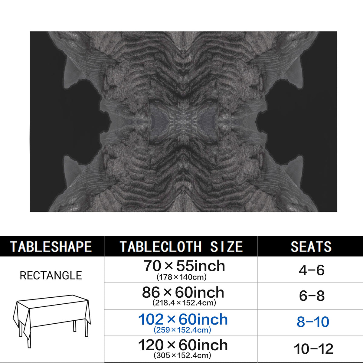 Tablecloth: Charcoal — Washington — Original Color
