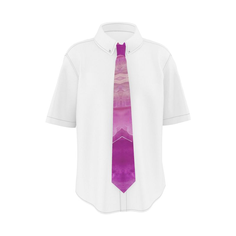 Handmade Silk Tie: Amethyst, Reel Mine, Iron Station, NC  EX Edith Sig