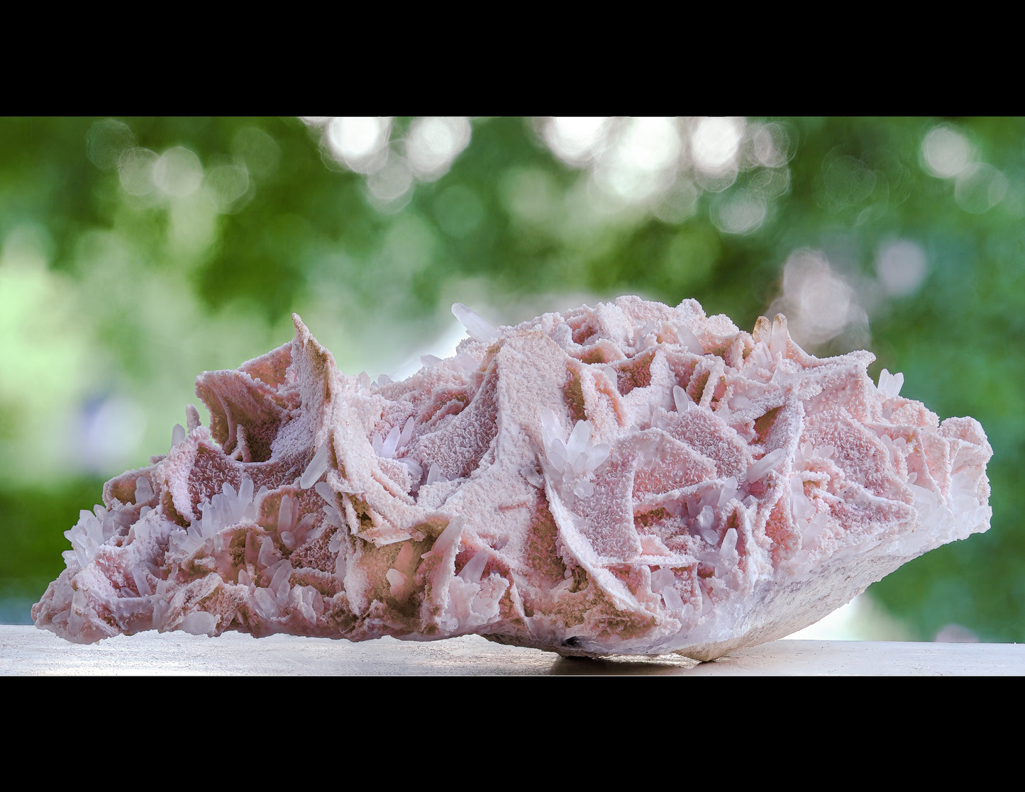 Cushions: Rhodochrosite and Quartz Crystals, Bulgaria