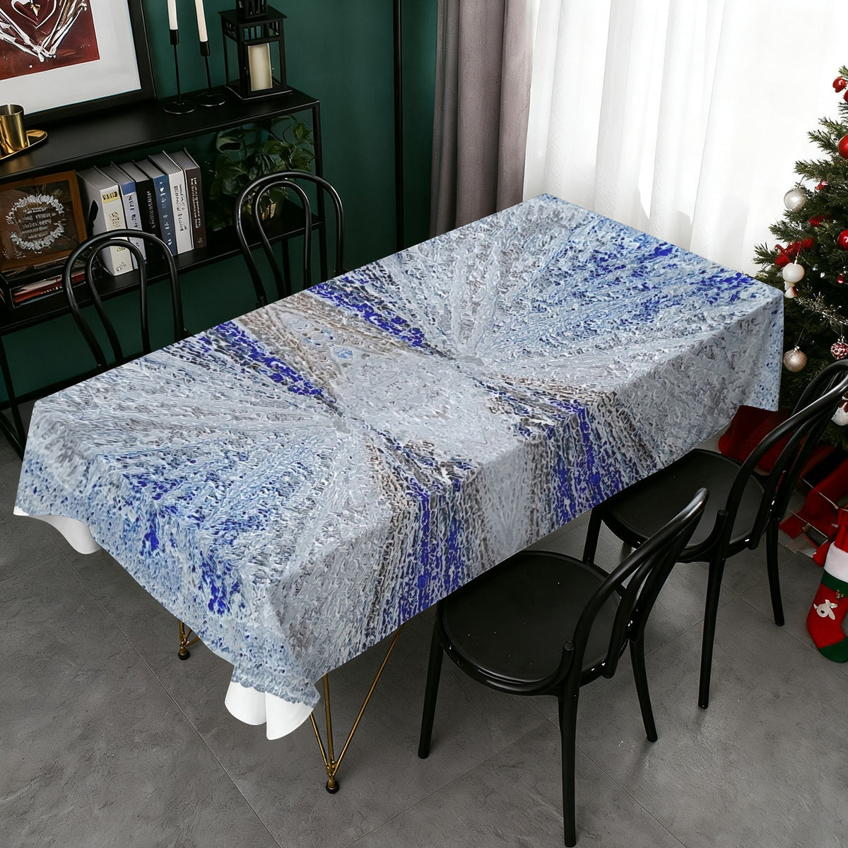 Tablecloth: Pyrite, "Sun" — Sparta, Randolph County County, Illinois — Inverted Color