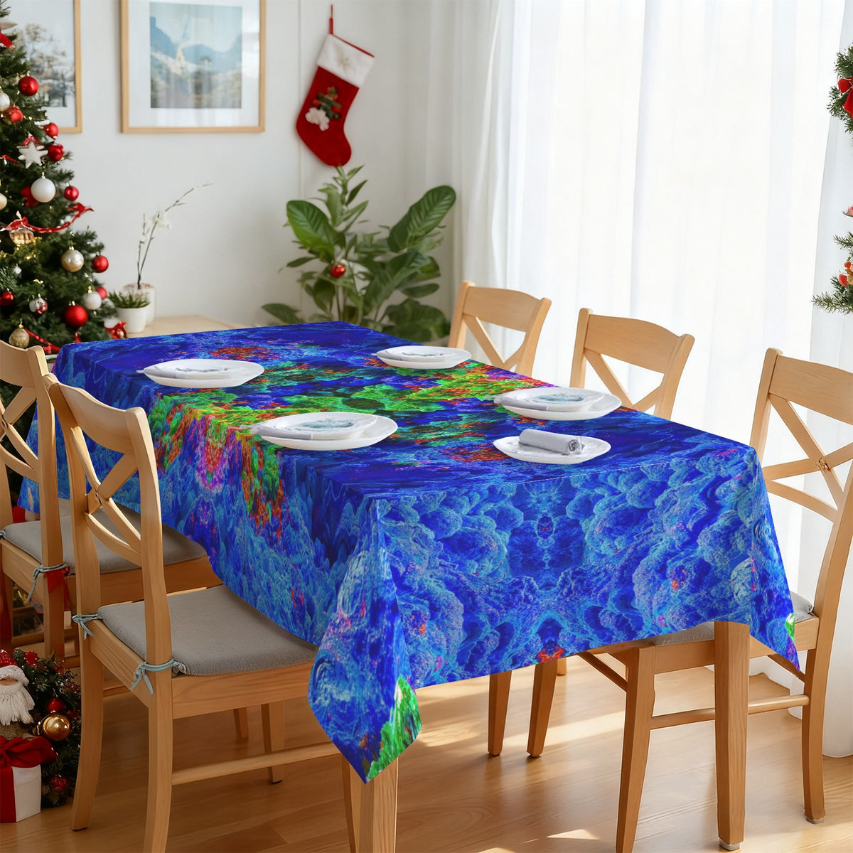 Tablecloth: Primary Malachite , Azurite,  with Cuprite — Bisbee, Cochise County, Arizona, USA — EX Yale University — Original Color