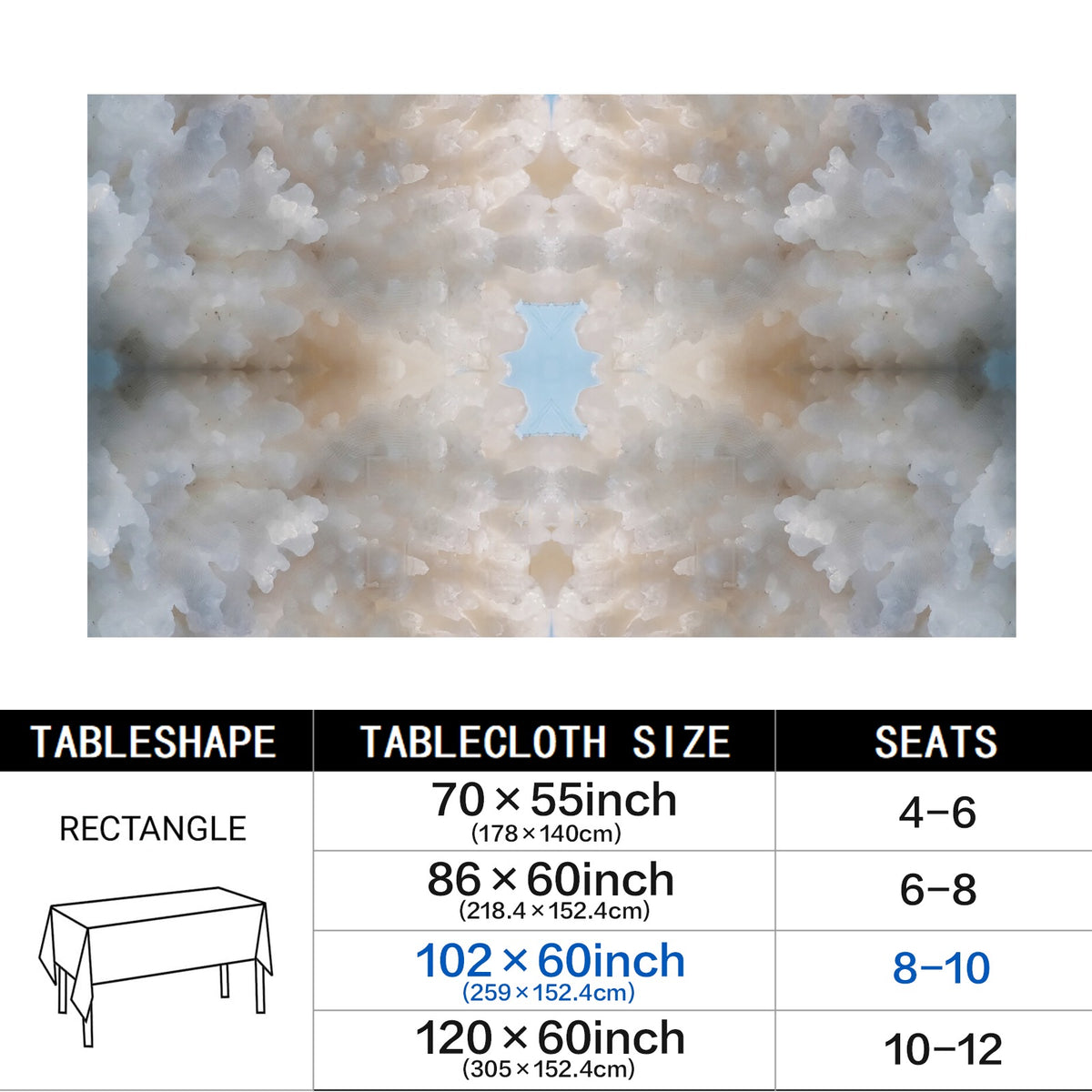 Tablecloth: Calcite, Cave — Mexico — Original Color