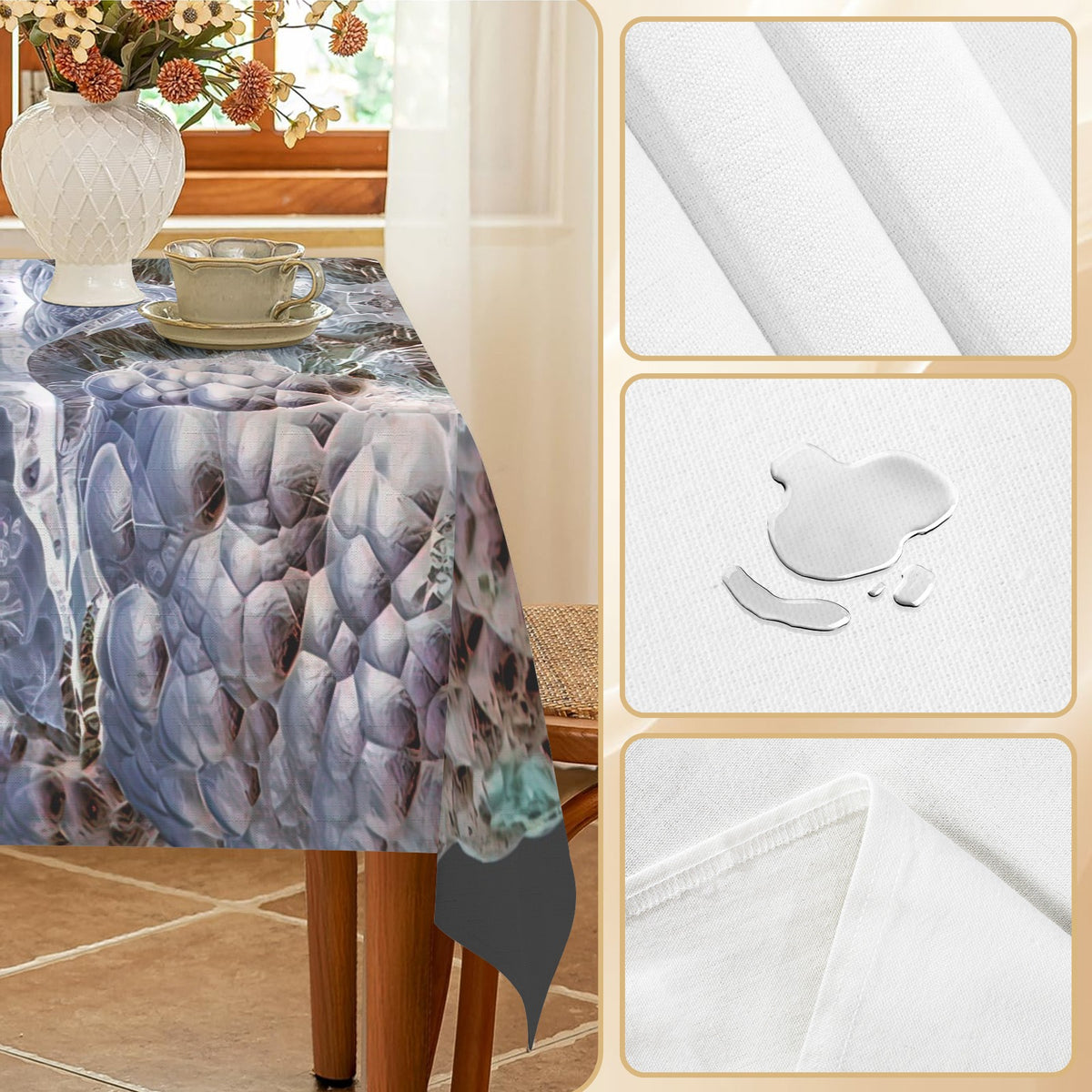 Tablecloth: Hematite, Botryoidal — New Mexico, USA — Inverted Color