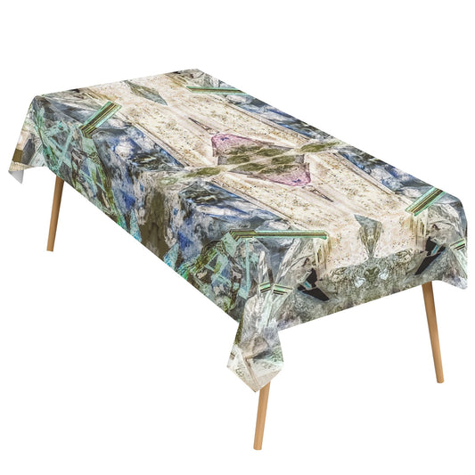 Tablecloth: Rutile, with Sceptered Quartz — NAEM, Hiddenite, Alexander County, North Carolina, USA — Inverted Color