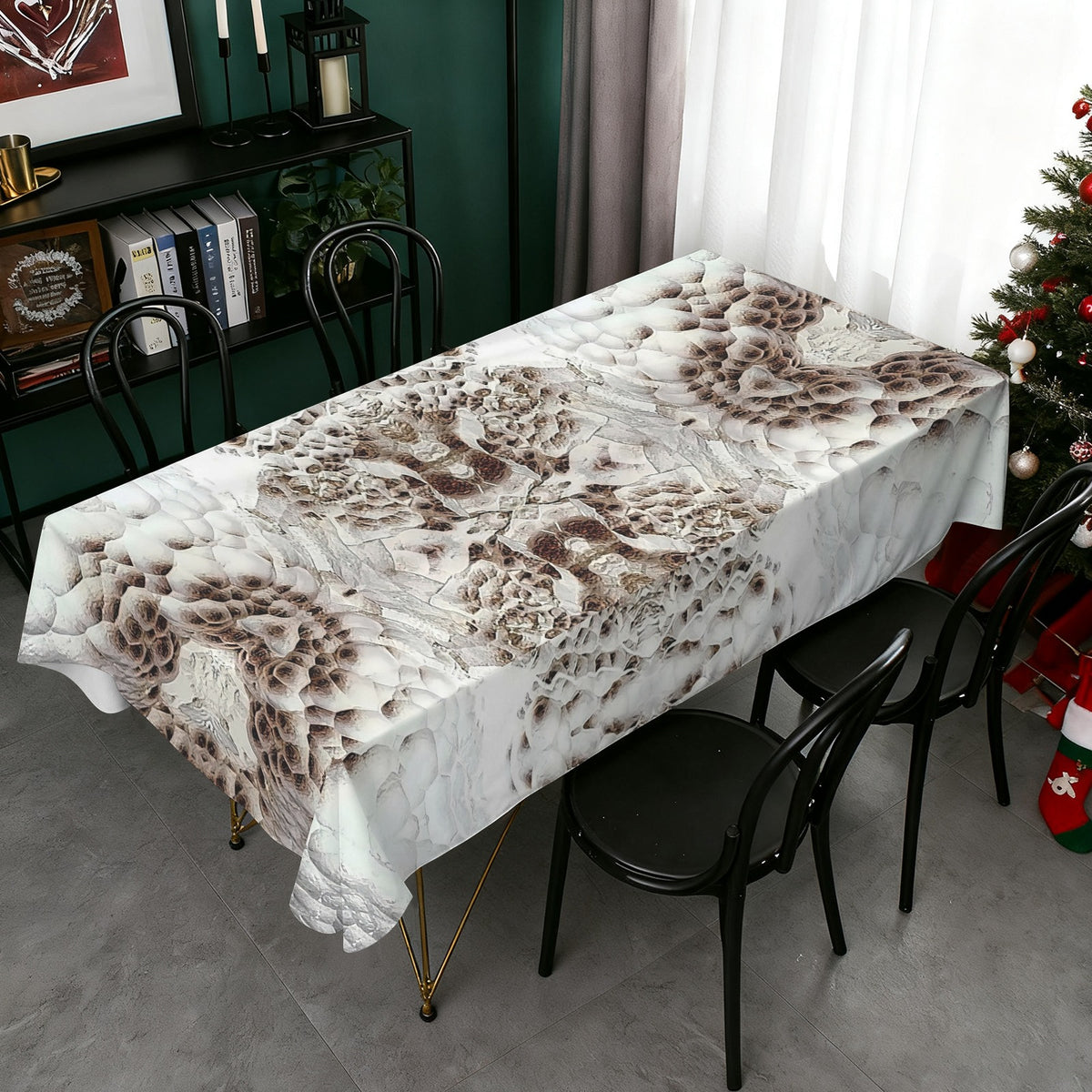 Tablecloth: Hematite, Botryoidal — New Mexico, USA — Inverted Color