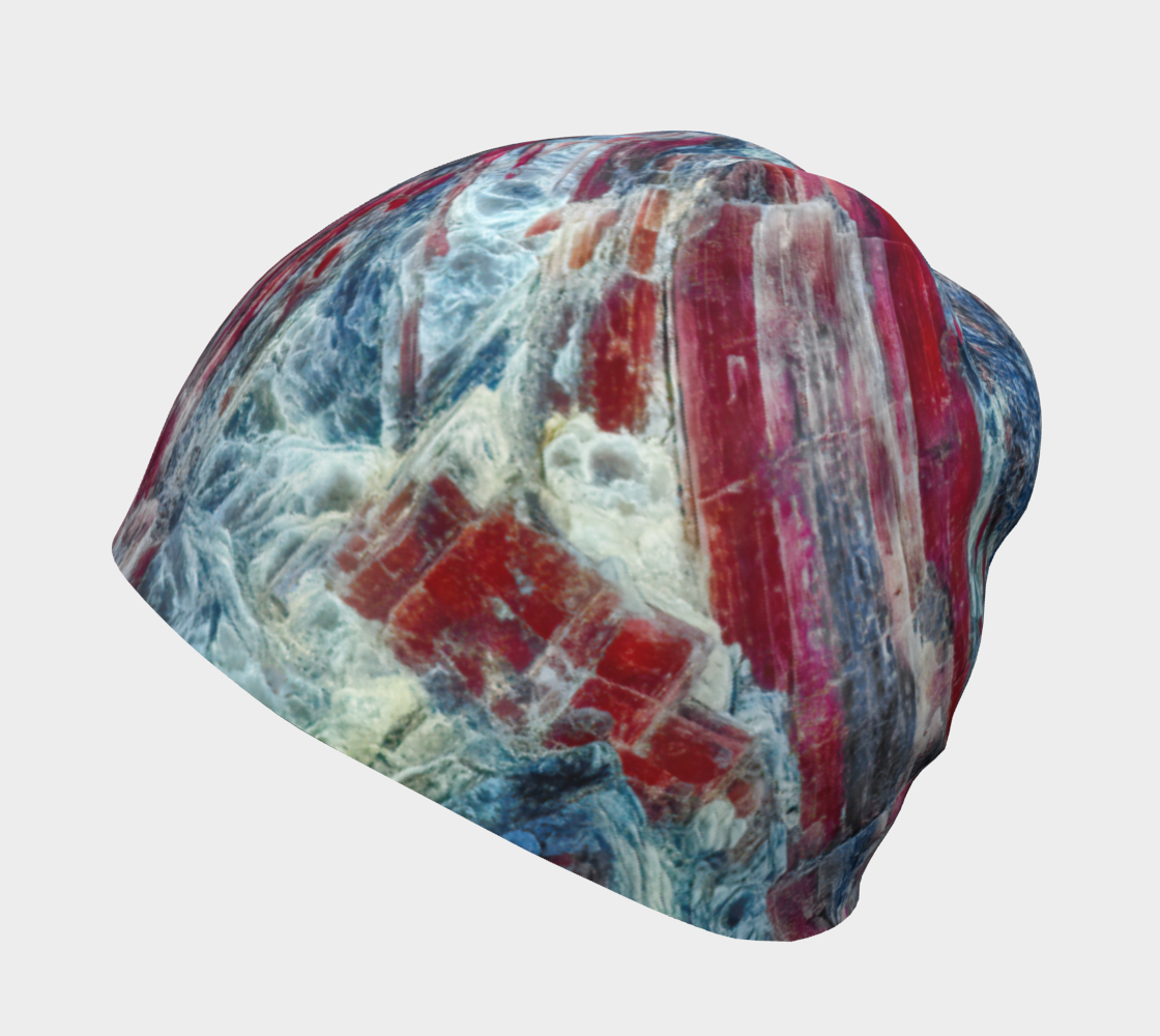 Beanie: KYANITE, Fluorescent, Black Mt. North Carolina, USA,Original Under UV Light Version 2