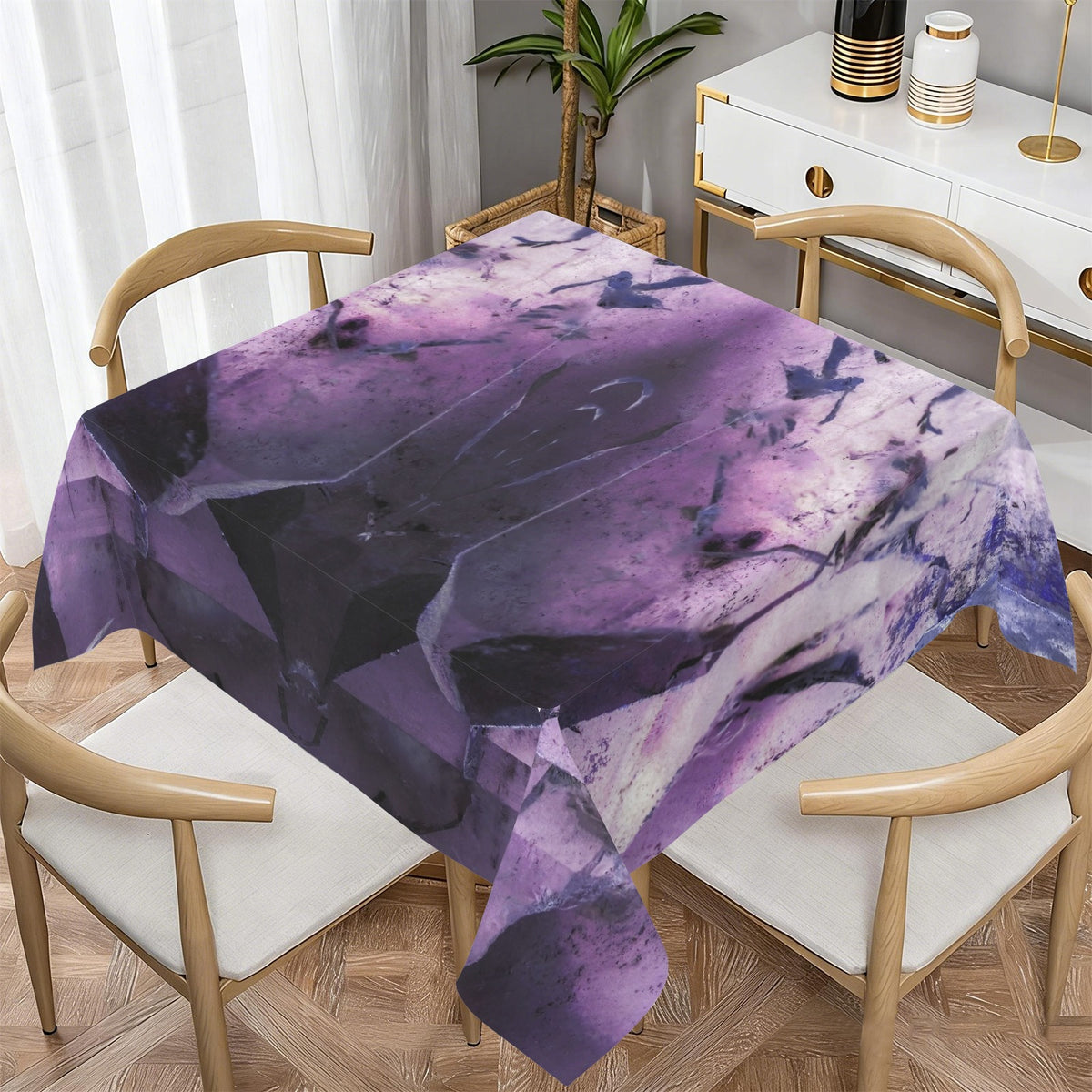 Tablecloth: Quartz, with Chlorite — Montgomery Couty, North Carolina, USA — Colorized Violet