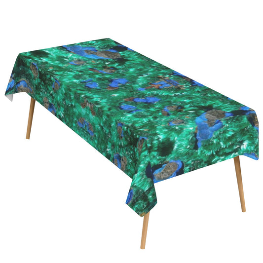 Tablecloth: Primary Malachite , Azurite,  with Cuprite — Bisbee, Cochise County, Arizona, USA — EX Yale University — Original Color