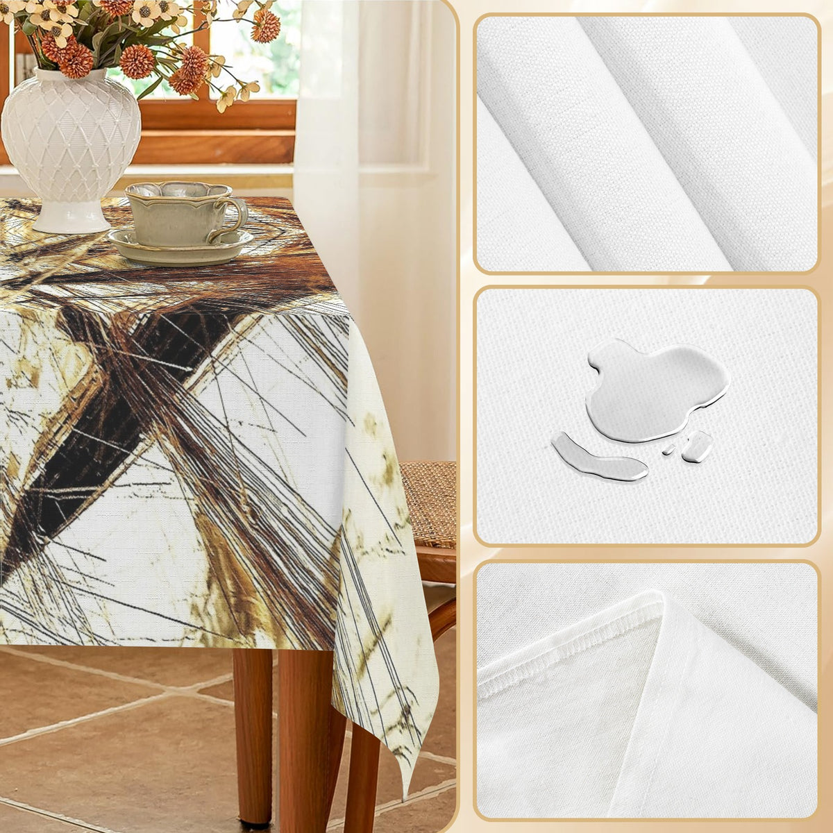 Tablecloth: Rutile, Rutilated Quartz — Alexander, North Carolina, — Original Color